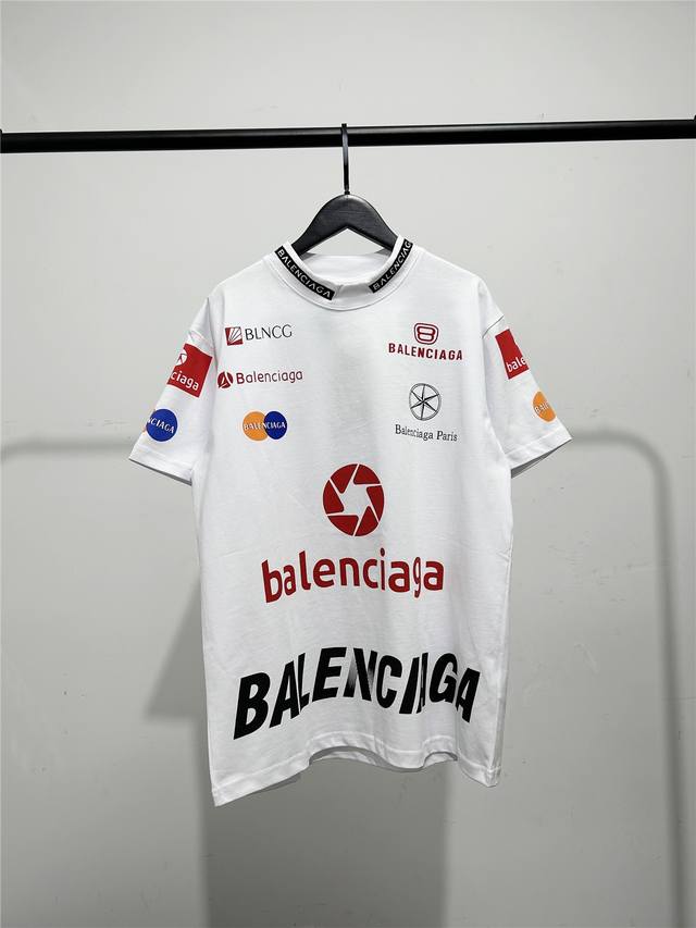 High version, very good quality! Balenciaga unisex racing badge full color prin