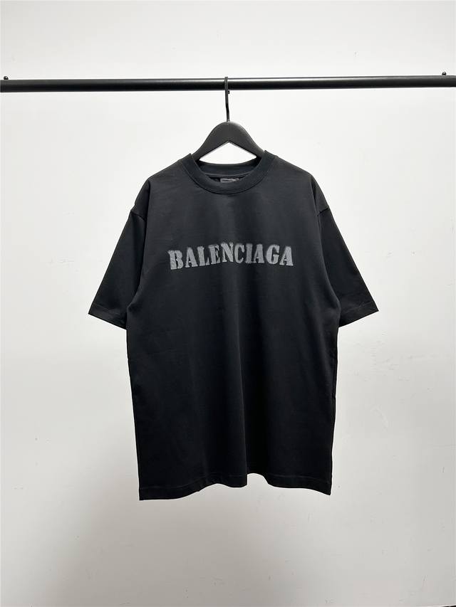 High version, very good quality! Balenciaga unisex graffiti letter short-sleeve