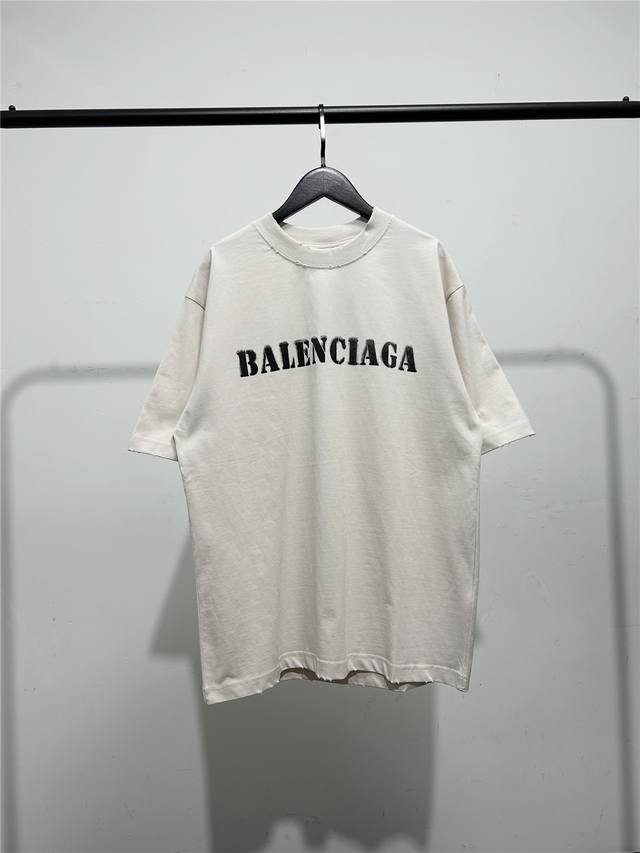 High version, very good quality! Balenciaga unisex graffiti letter short-sleeve