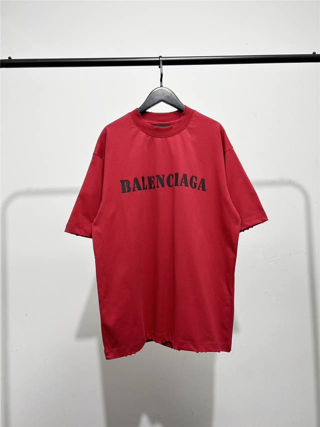 High version, very good quality! Balenciaga unisex graffiti letter short-sleeve