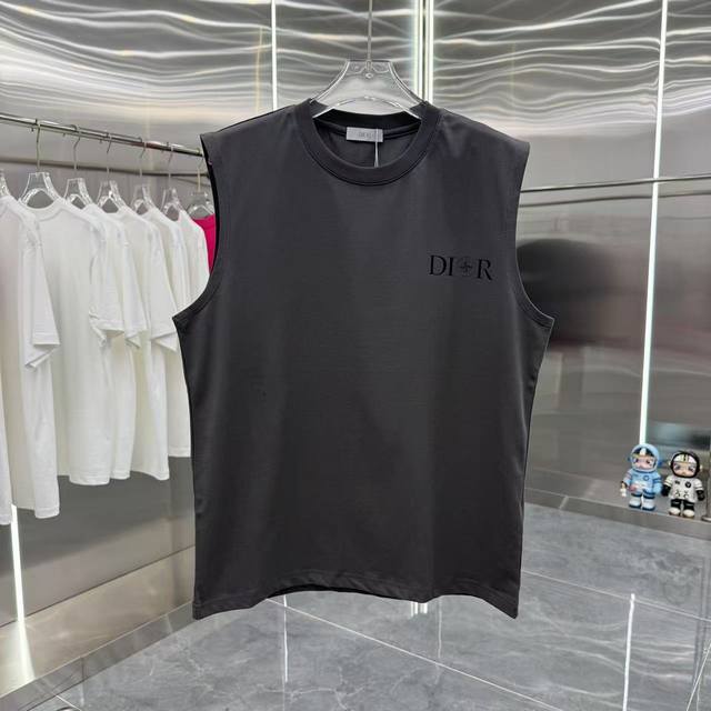 Dlor Dior 2025 summer new sleeveless vest personalized print unisex style SML Xl
