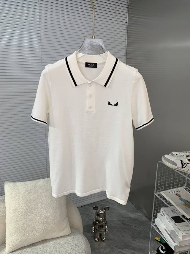 Fendi Fendi double Ff little monster eye knitted Polo shirt Upgraded, inspired b
