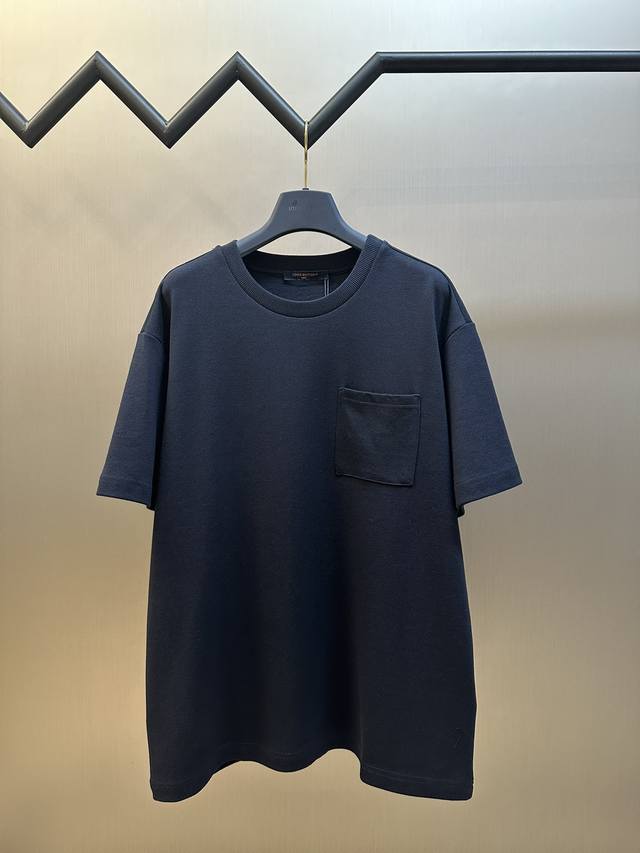 Lv Pocket jacquard short sleeves uses 18-needle upper and lower disc pure cotton