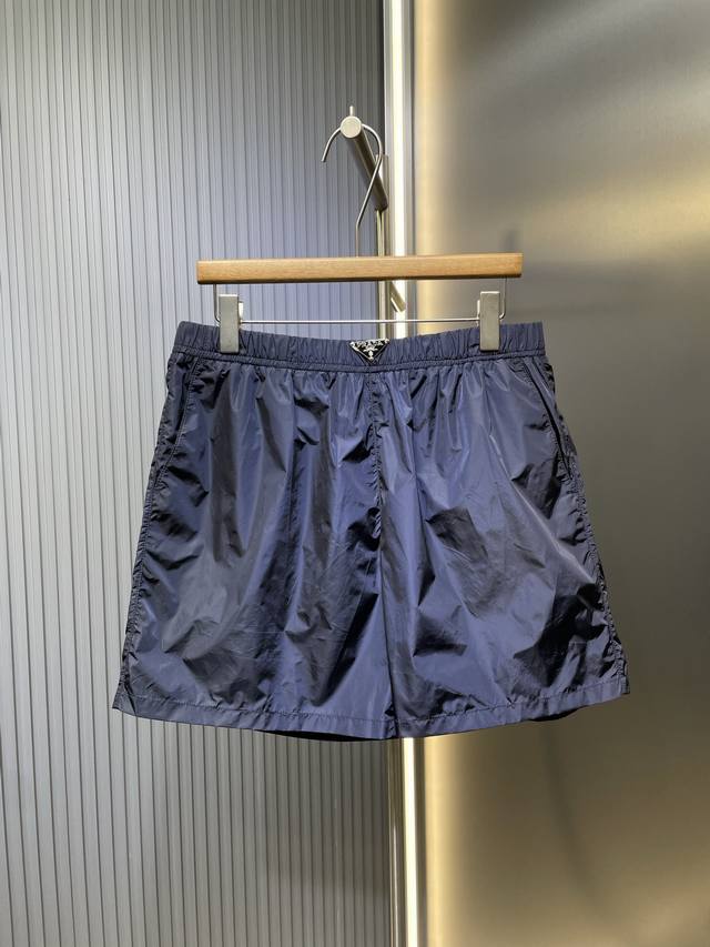 Prada top original triangle label nylon shorts Process description: Customized r