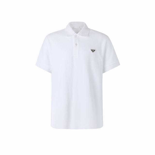 Prada Cotton Triangle Logo Polo Shirt Fabric selection: Using 100% pure cotton p