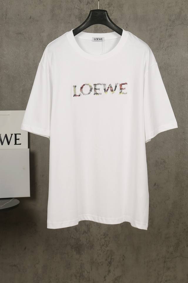 Loewe*LoeweLoewe*Loewe oil painting embroidered short-sleeved T-shirt - Customiz