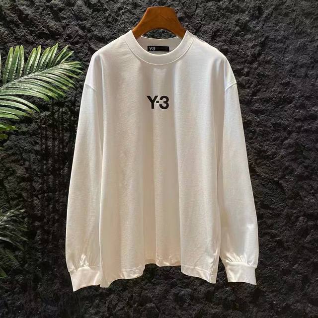Yamamoto Yohji Y-3 This round-neck heavyweight cotton American loose long-sleeve