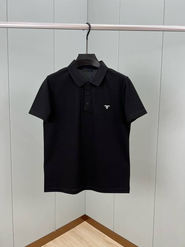 Prada. Prada spring and summer classic three-dimensional letter print logo Polo
