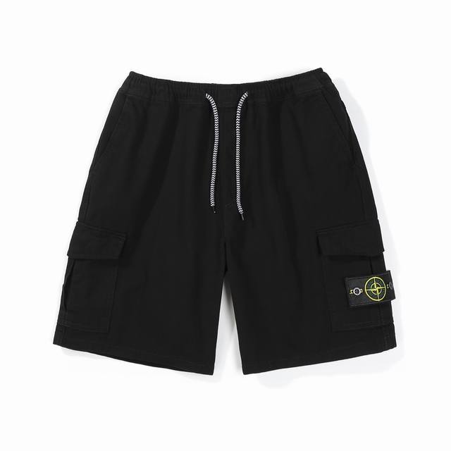 For Stone Island classic badge work shorts High quality pure cotton work twill