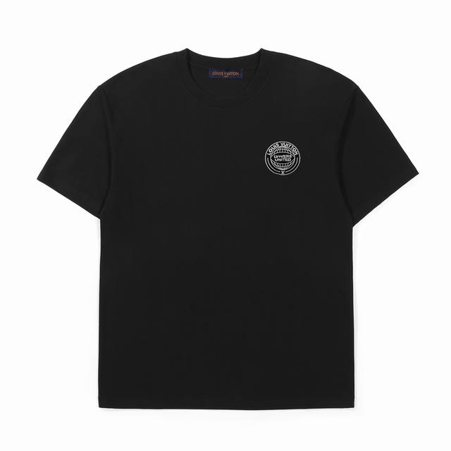 Supply Louis Vuitton Lv Louis Vuitton round logo embroidered cotton short-sleeve