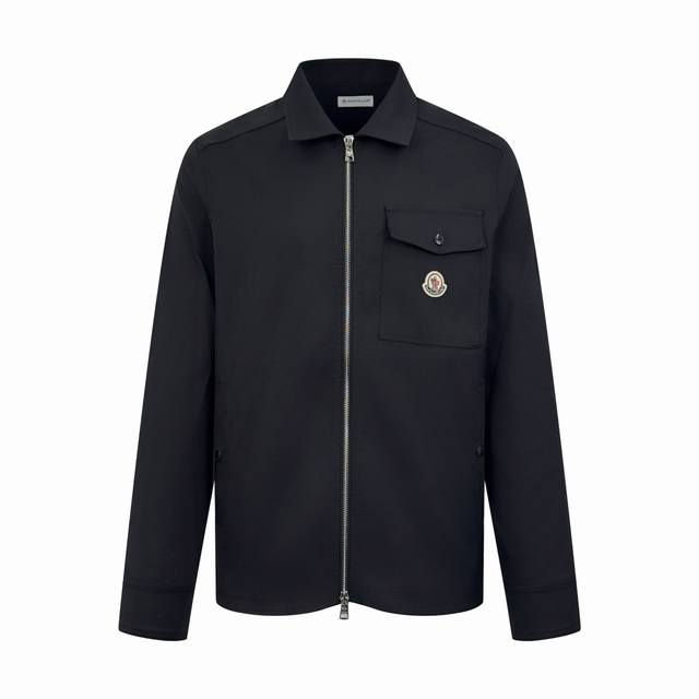 Moncler logo zipper shirt-style jacketCustomized fine cotton hidden pattern gaba