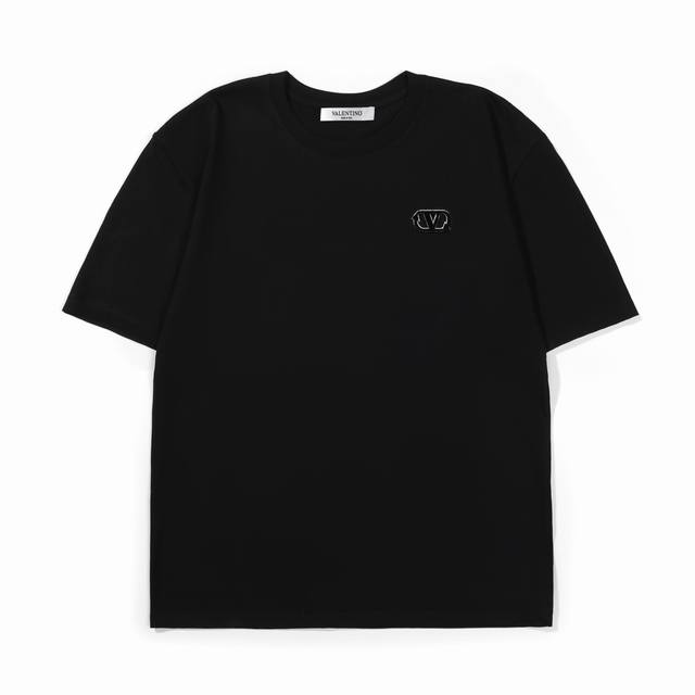 for Valentino logo embroidered cotton short-sleeved T-shirt DDD. Customized mai