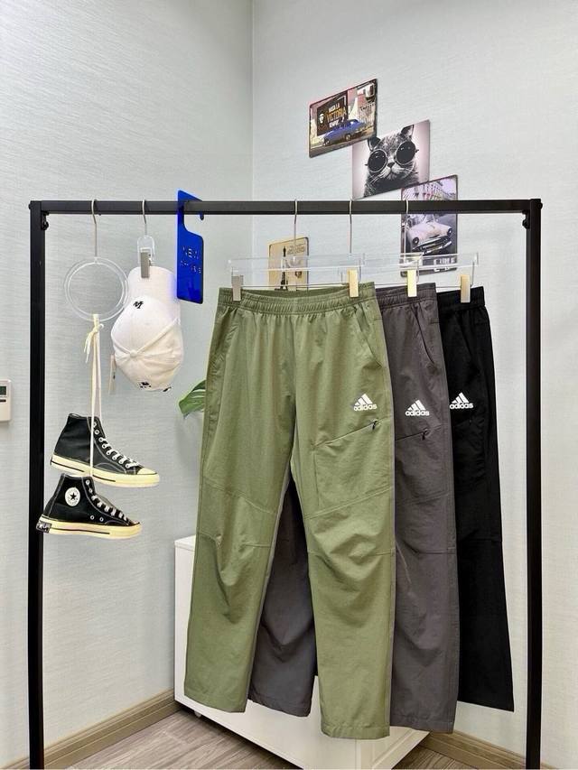 Adidas reflective casual pants Adidas Trefoil reflective casual pants straight p