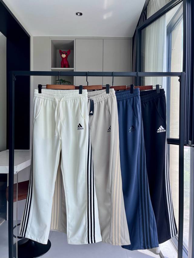 Adi four-color three-bar pants Adidas new four-color three-bar sports pants casu