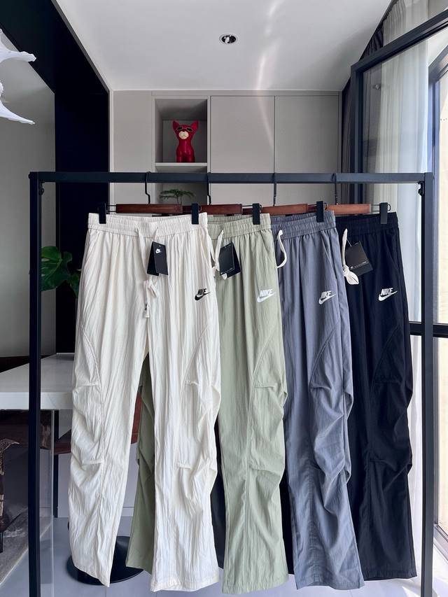 Nike textured overalls straight pants Nike Japanese textured casual straight pan