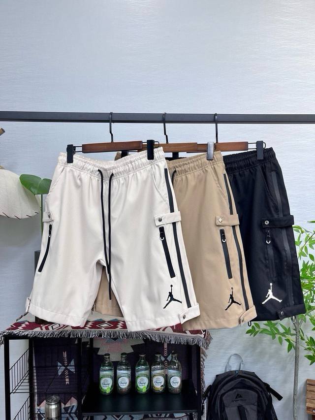 Jordan multi-zipper shorts Jordan summer new popular classic versatile zipper p