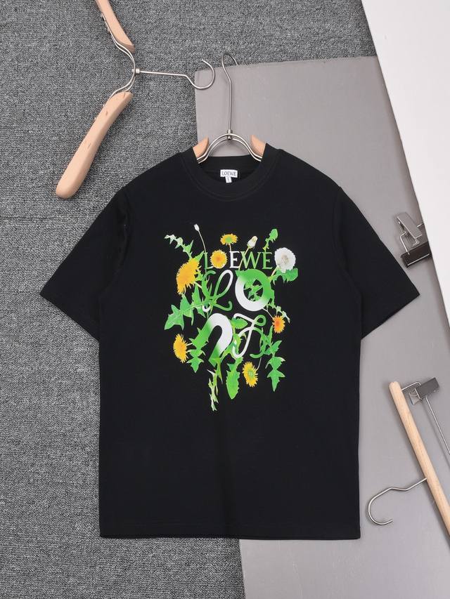 New arrival 2025Ss New Loewe printed T-shirt, simple, stylish and exquisite, co
