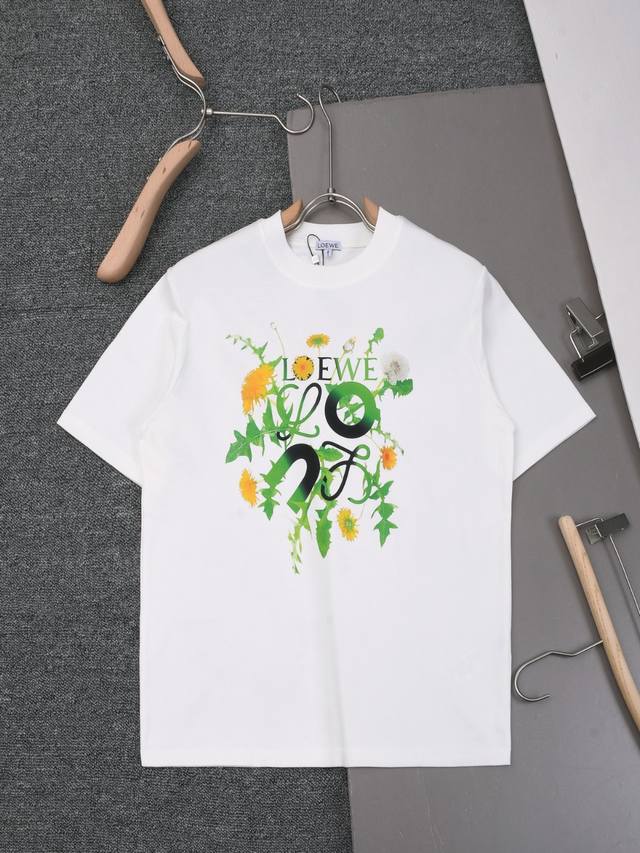 New arrival 2025Ss New Loewe printed T-shirt, simple, stylish and exquisite, co