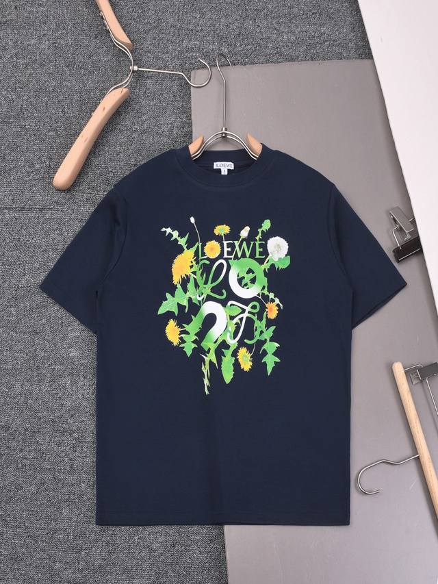 New arrival 2025Ss New Loewe printed T-shirt, simple, stylish and exquisite, co