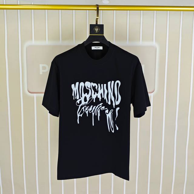 M*Schino Moschino 2025 spring and summer new original men's round neck short-sle