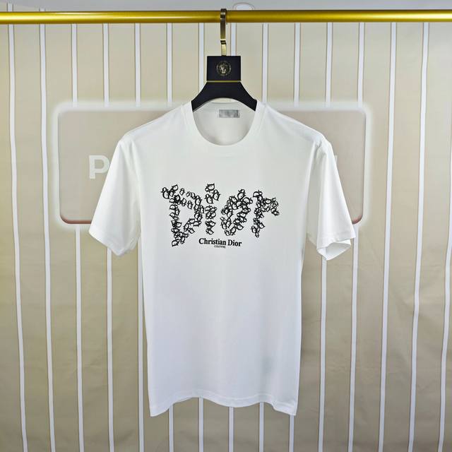 D*Or Dior 2025 spring and summer new original men's round neck short-sleeved T-s