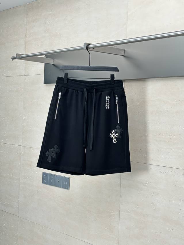 Come Hearts* Chrome Hearts 25Ss new 1Of leather shorts The fabric is made of 320