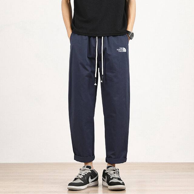 The North Face New straight solid color casual pants Couple nine-point pants swe