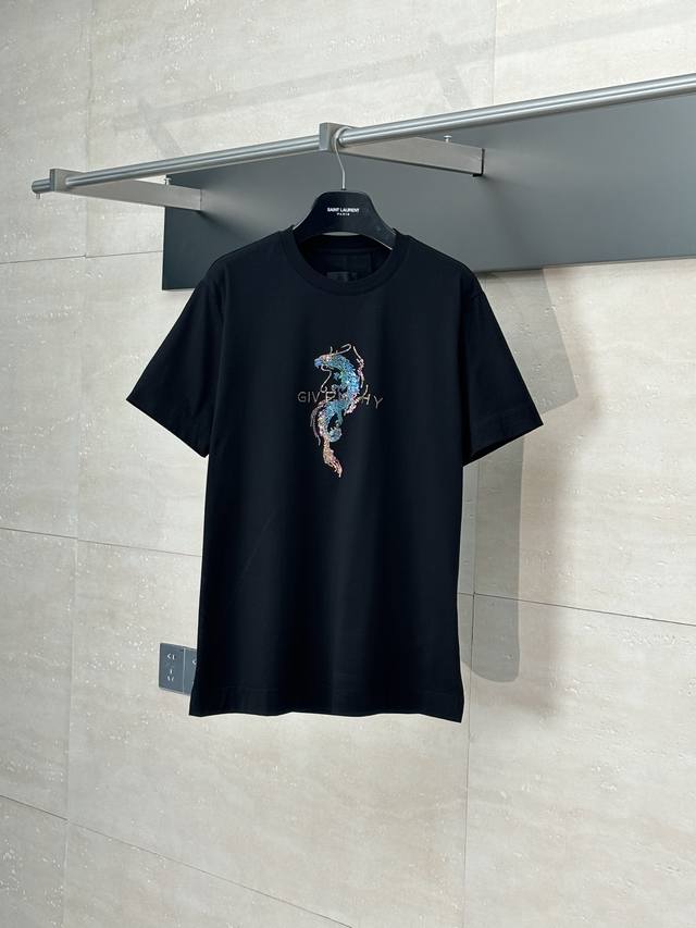Givench* Givenchy Gvc Dragon Ball hot diamond short-sleeved T-shirt Made of 50-c