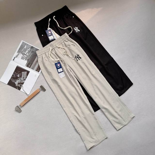 Mlb Ny Yankees 2025 Summer New Nylon Ice Silk Pants Sunscreen Casual Pants Highl