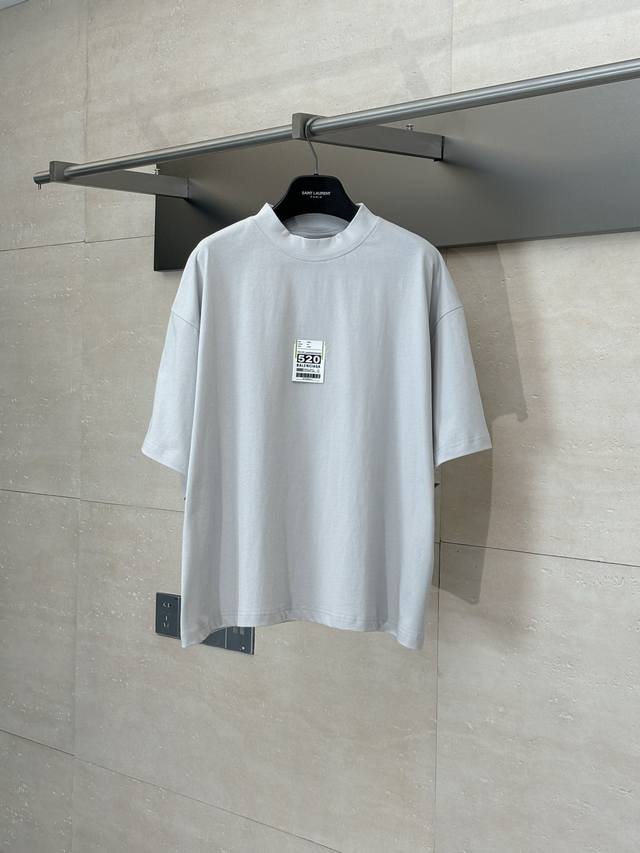 Women's Balenciag* Paris Blcg 25Ss 520 Label Limited Short Sleeve Custom-woven