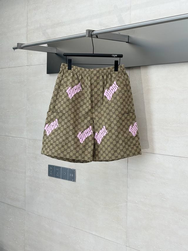 Gucci* Gucci 2025Ss spring and summer new jacquard cotton casual beach shorts Al