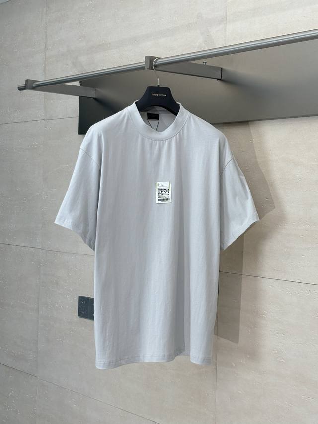 Men's Balenciag* Paris Blcg 25Ss 520 Label Limited Short Sleeve Custom-woven and