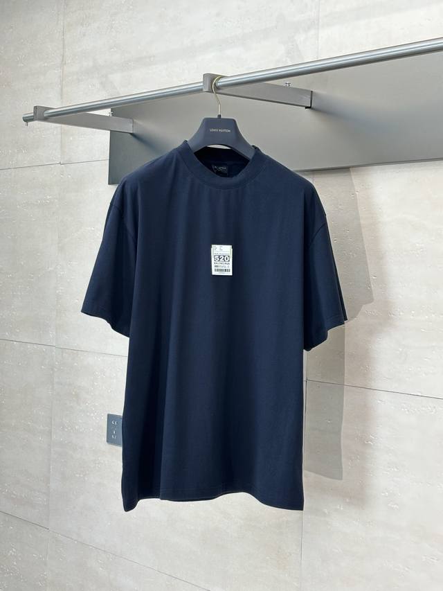 Men's Balenciag* Paris Blcg 25Ss 520 Label Limited Short Sleeve Custom-woven and