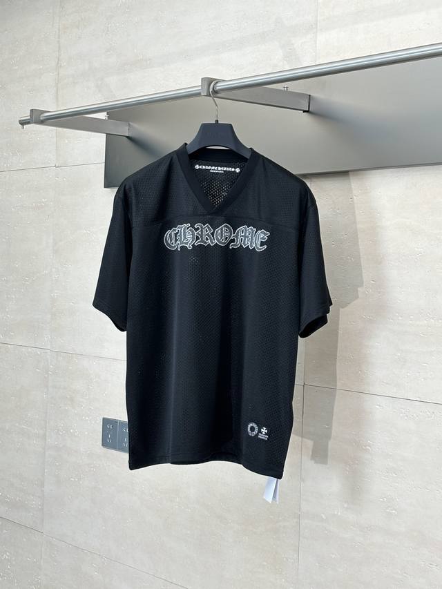 Chrome Heart* Ch Chrome Heart 25Ss mesh glitter ice hockey jersey short sleeves