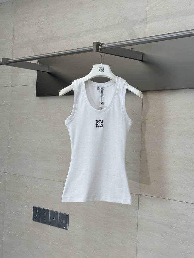 Loewe* Loewe 25Ss classic chest logo all-match vest Imported 100% cotton fabric,