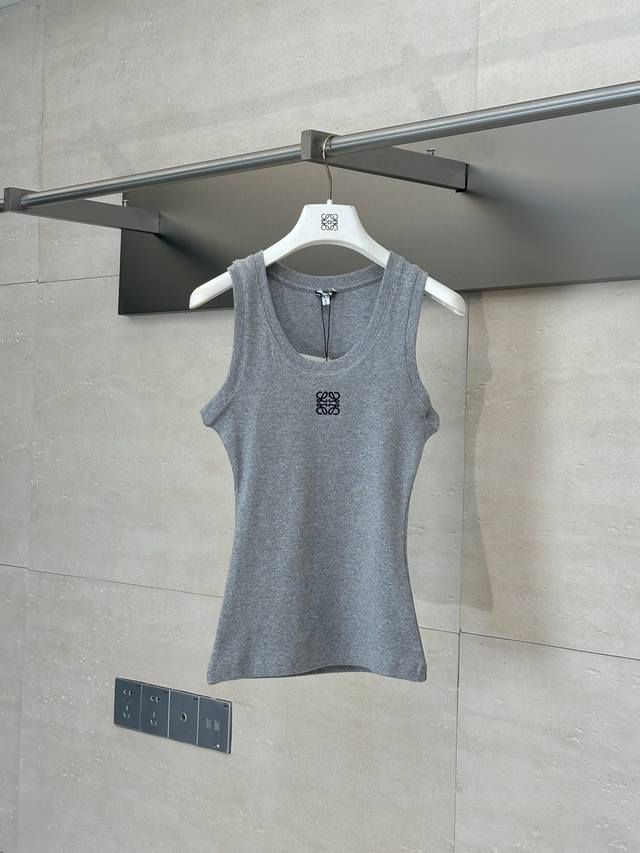 Loewe* Loewe 25Ss classic chest logo all-match vest Imported 100% cotton fabric,
