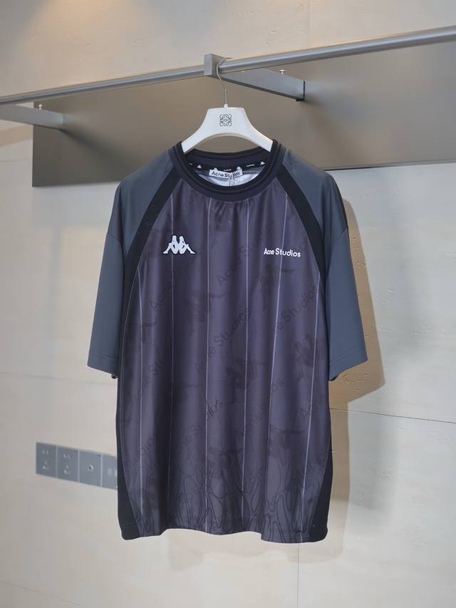 Acne Studios* 25Ss joint splicing sports short-sleeved T-shirt The main body fab
