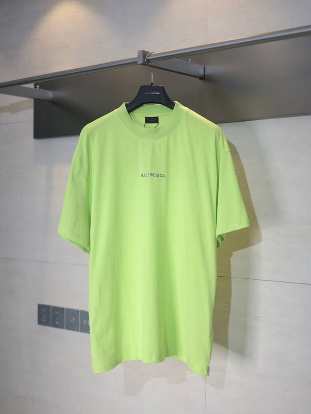 Balenciaga* Paris 25Ss embroidered slogan short-sleeved T-shirt Using retro plai
