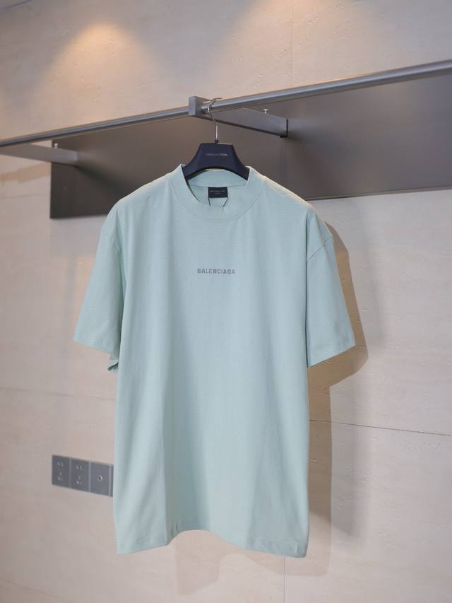 Balenciaga* Paris 25Ss embroidered slogan short-sleeved T-shirt Using retro plai