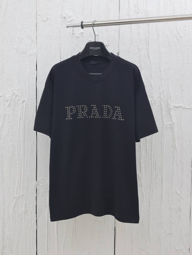 Prada* Prada 25Ss new spring and summer orange short-sleeved T-shirt Classic tri
