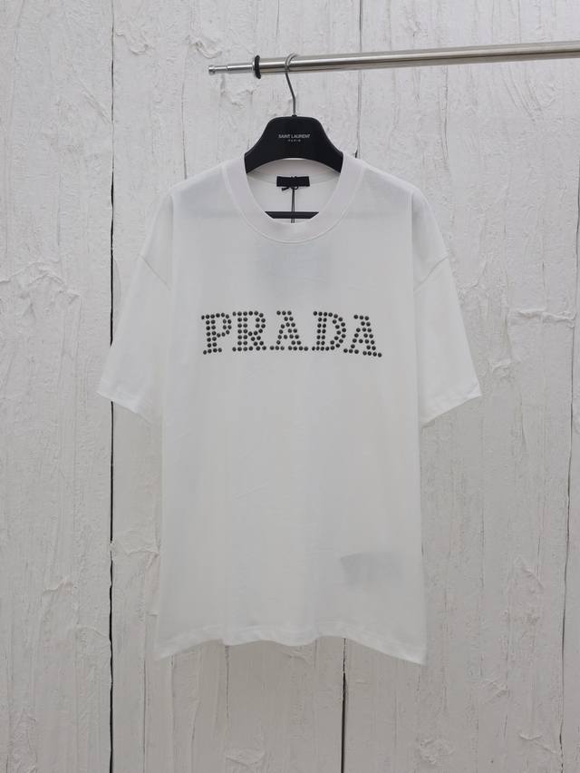Prada* Prada 25Ss new spring and summer orange short-sleeved T-shirt Classic tri