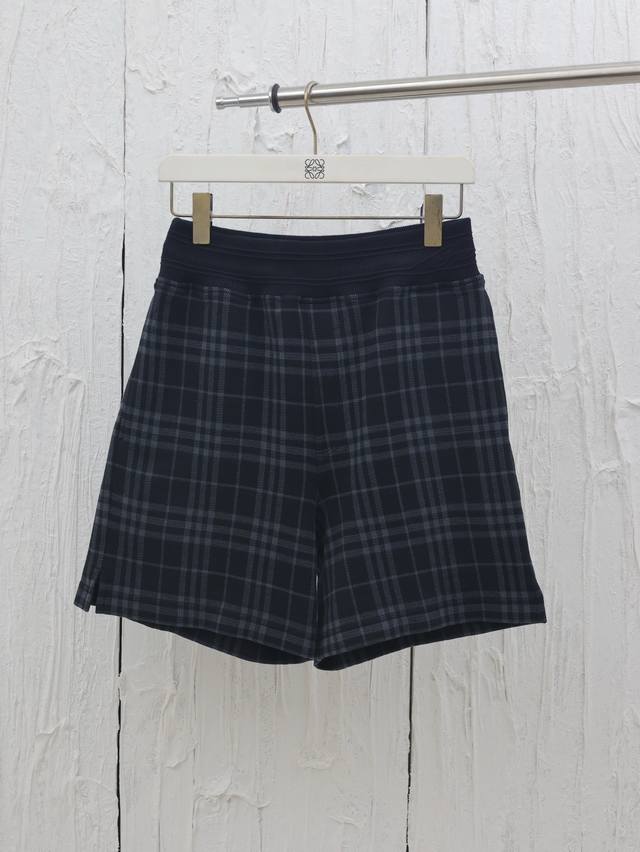 Burberr* Burberry Check Stretch Cotton Blend Shorts Made of triple golden ratio