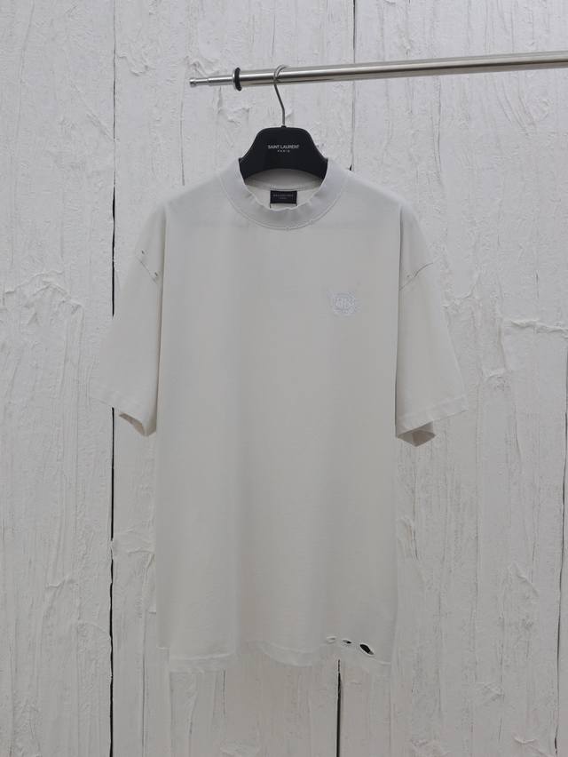 Balenciag* Paris Blcg 25 Glitter Wheat Ear Round Neck Short Sleeve Made of 15S f