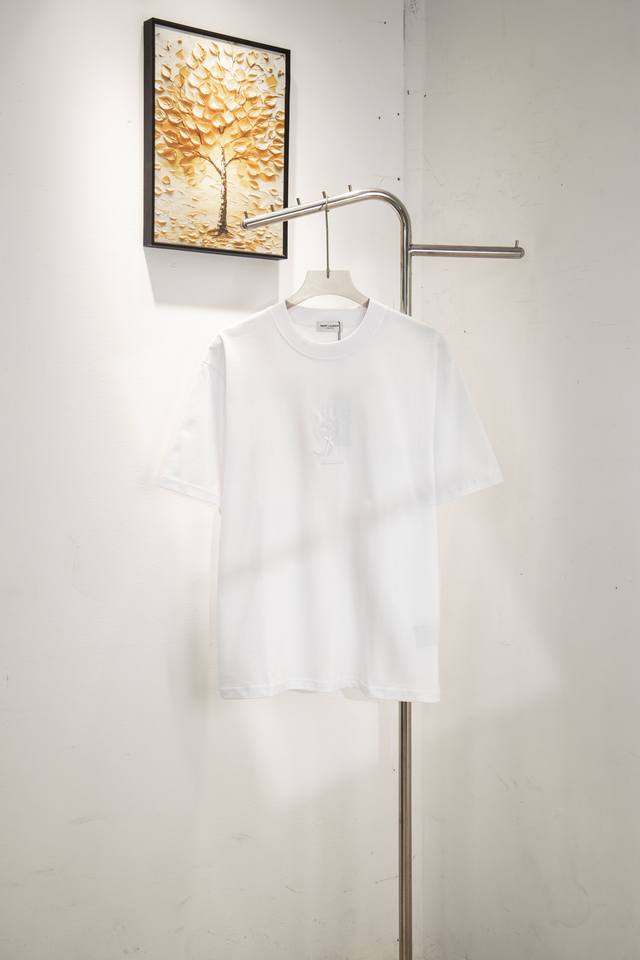 Style number: Y153 Ysl Saint Laurent heavy embroidery on the chest and gradient