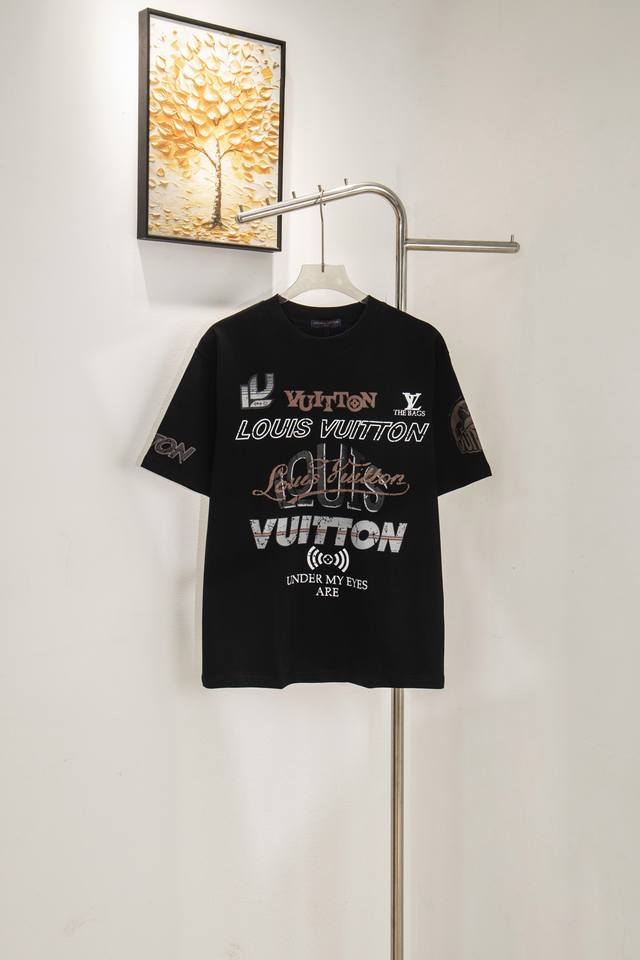 Style number: Y Louis Vuitton destroyed letter print short-sleeved T-shirt 280g