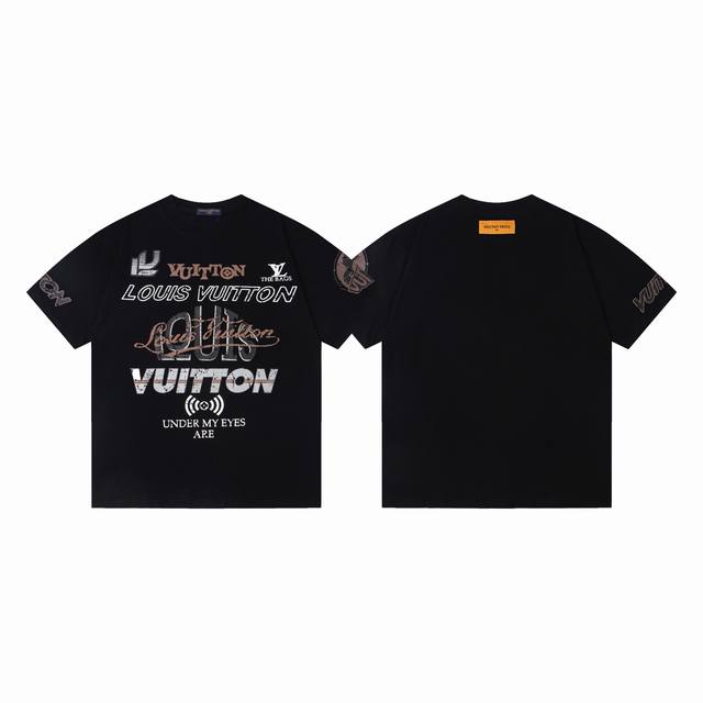 Style number: Y Louis Vuitton destroyed letter print short-sleeved T-shirt 280g