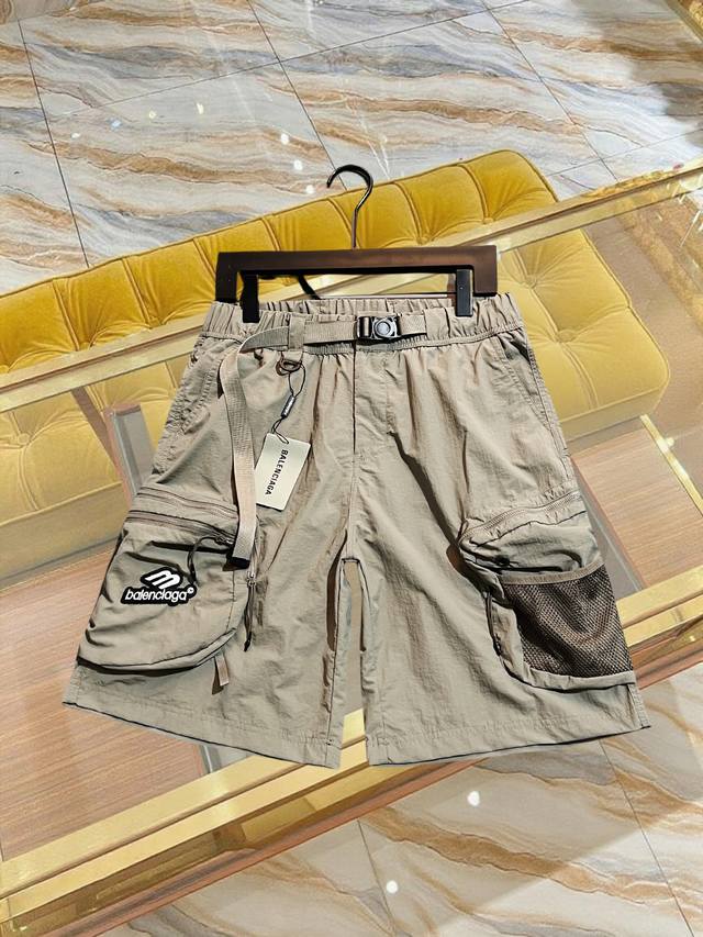 Bal* 25Ss multifunctional shorts Custom-woven and dyed high-tech canvas fabric C