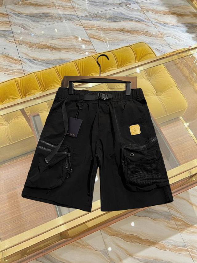 Lv* 25Ss multifunctional shorts Custom-woven and dyed technology canvas fabric C