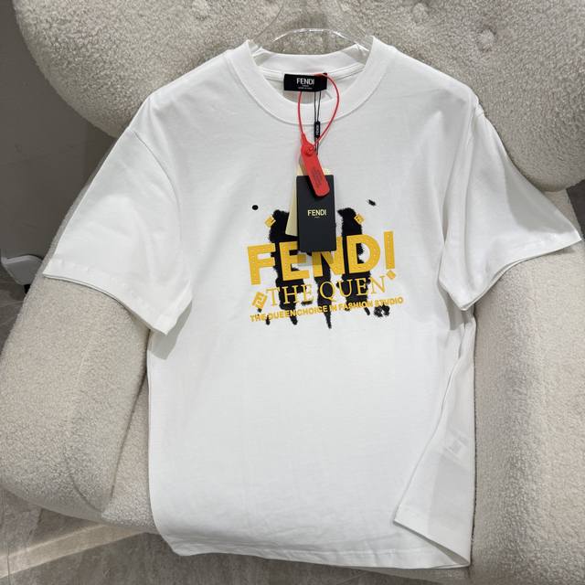 Fendi Fendi 25Ss New summer round neck three-dimensional thick short-sleeved T-s