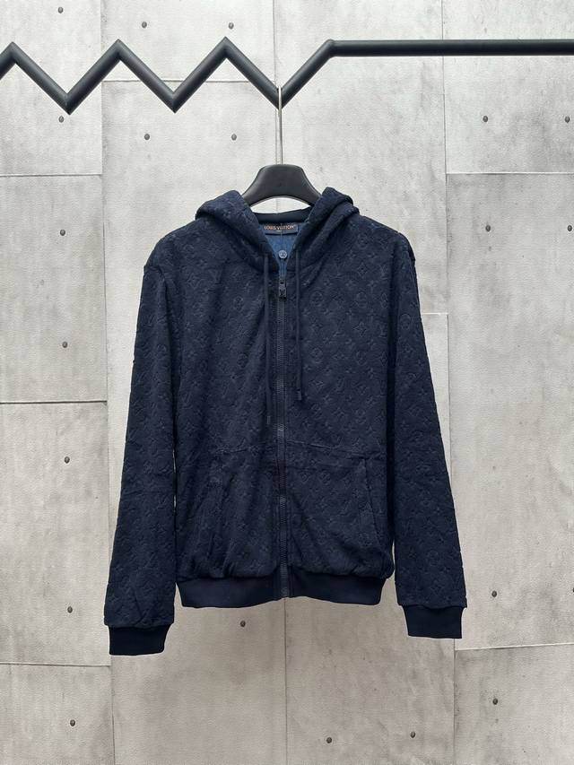 Lv 2025Fw New autumn and winter styles New colors Knitted terry fabric hooded ja